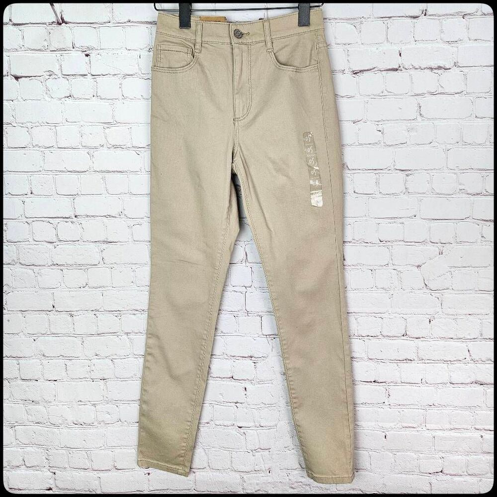 NWT GARAGE Tall Haute High Rise Tan Ultra Stretch Jeggings in Beige Sand Size: 5